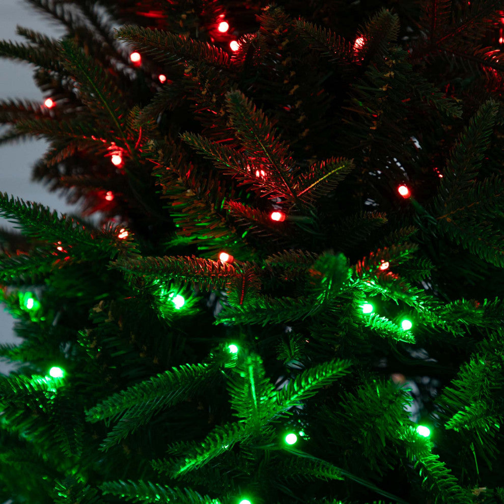 7ft. Pre-Lit Artificial Edmonton Fir Light Show Memory Shape Christmas Tree