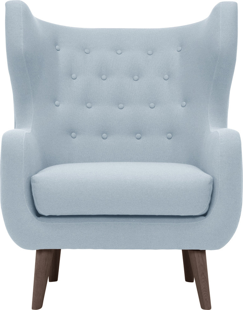 Valtere Lounge Chair in Caribbean Blue Velour by Nuevo