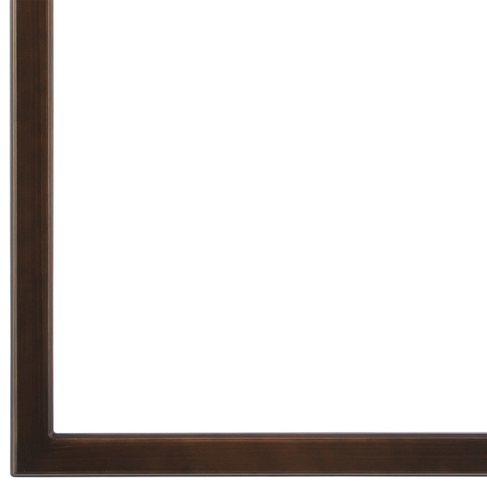 Pescara Framed Vanity Mirror, Peaks Cathedral, 24.4"x32.4", Rubbed Bronze