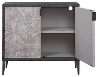 Uttermost 24957 Laurentia 37"W 2 Shelf Lodge Style Accent Cabinet - Light Gray