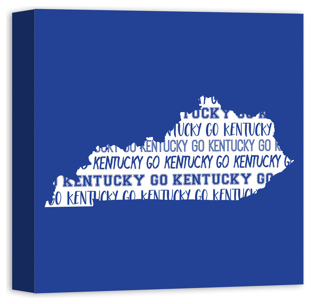 Blue Kentucky Go Team 16x16 Canvas Wall Art