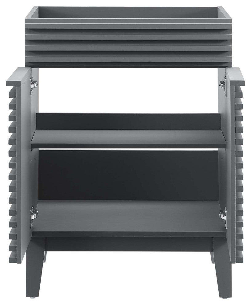 Render Bathroom Vanity Cabinet, Sink Basin Not Included, Gray