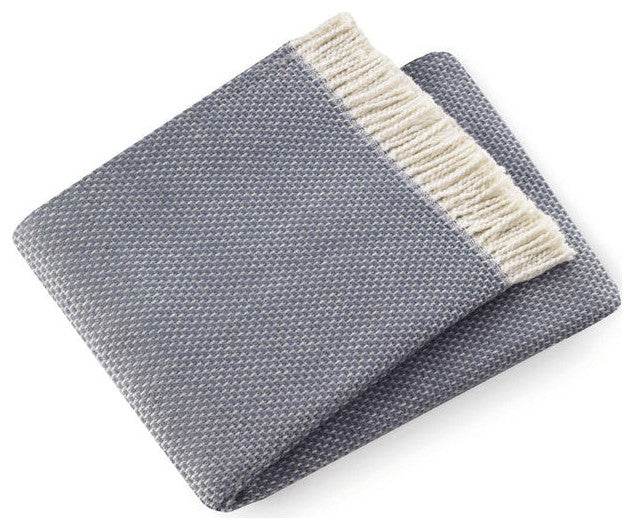 Soft Slate Gray Links Pattern Throw Blanket