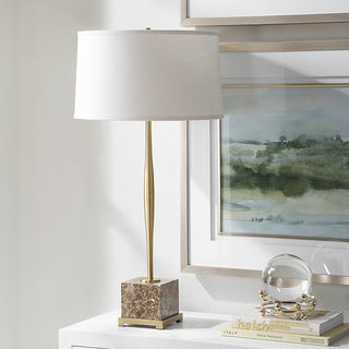Uttermost Booker Thin Brass Table Lamp