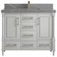 Aberdeen 42 Single Sink Bath Vanity in Coventry Gray 2" Piatra Gray