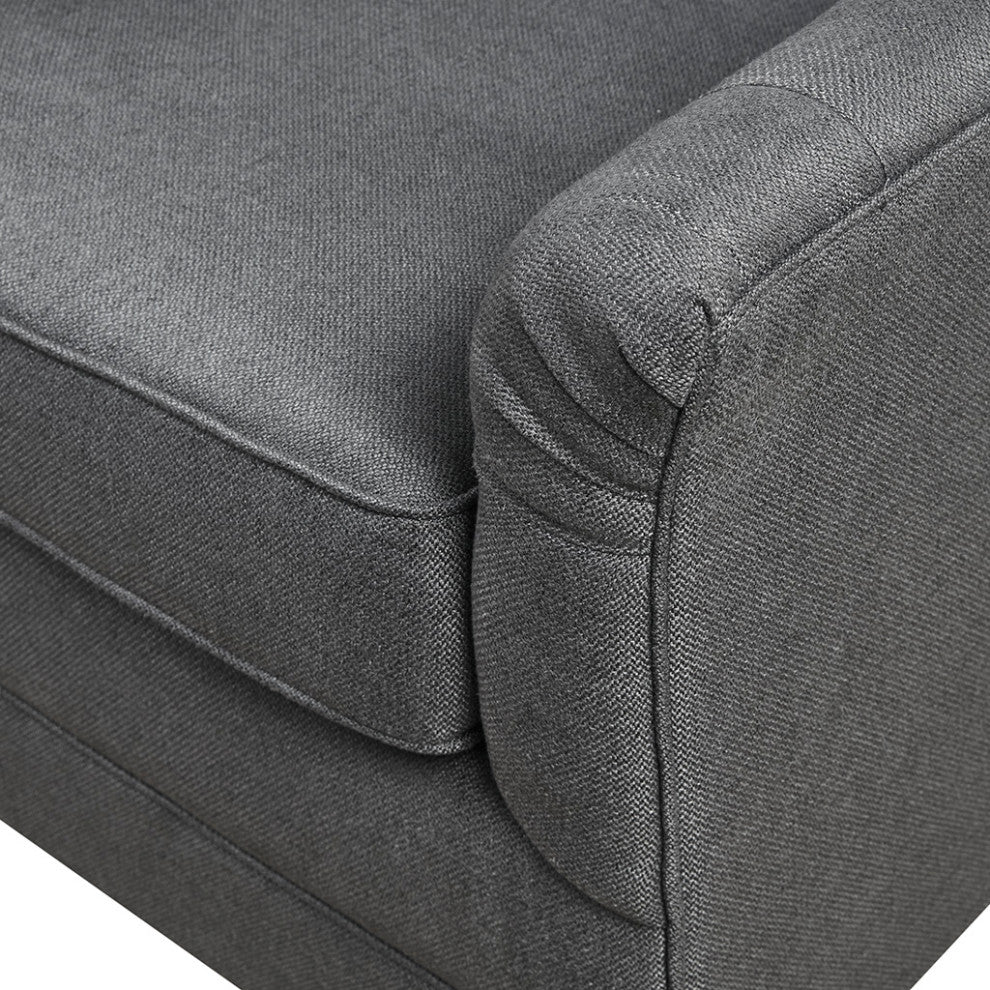 Madison Park Mathis Tufted Swivel Lounge Chair, Grey