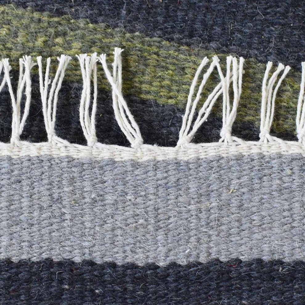HAND WOVEN FLAT WEAVE KILIM WOOL ECO-FRIENDLY AREA RUGS-Contemporary,Multicolor