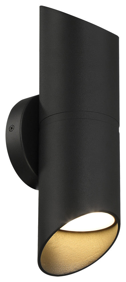 Marino Tall Bi-Directional Outdoor LED Wall Mount, Black