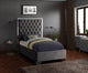 Lexi Velvet Bed, Gray, Twin