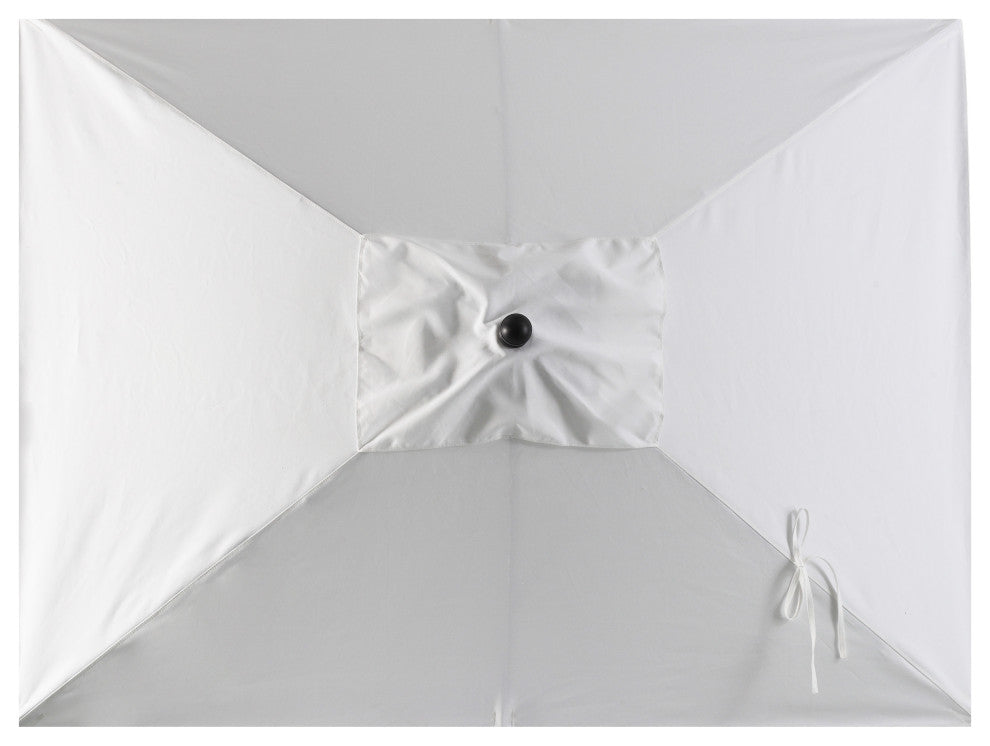 Pismo Dawn 9'x7' Rectangular Premium Push Tilt Market Umbrella, Black Frame, Nat