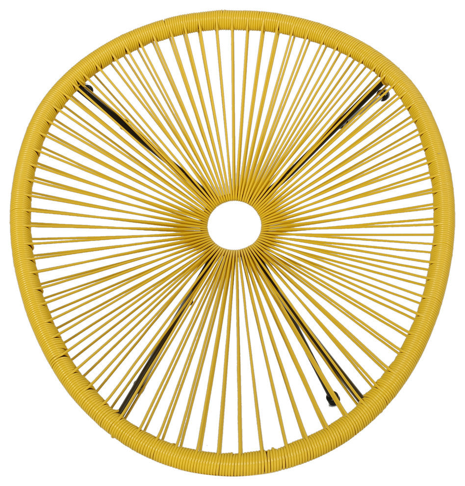 Major Outdoor Hammock Weave Chair With Steel Frame, Set of 2, Yellow, Black