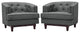 Modern Gray Coast Armchairs Set of 2