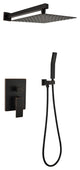 Wellfor Shower Faucet, 10" Rain Shower Head With Handheld Combo and Valve, Oil Rubbed Bronze