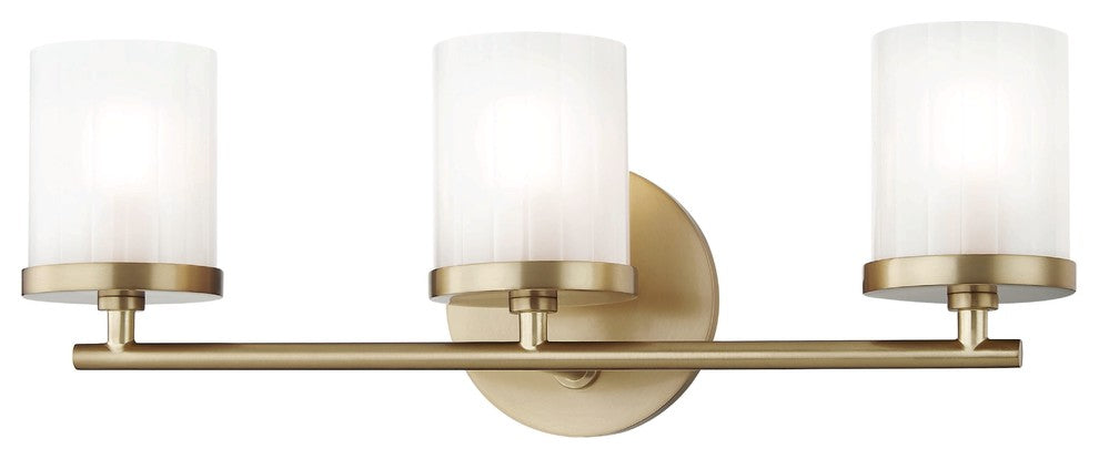 Ryan Bath Light, Aged Brass Finish, 3-Light