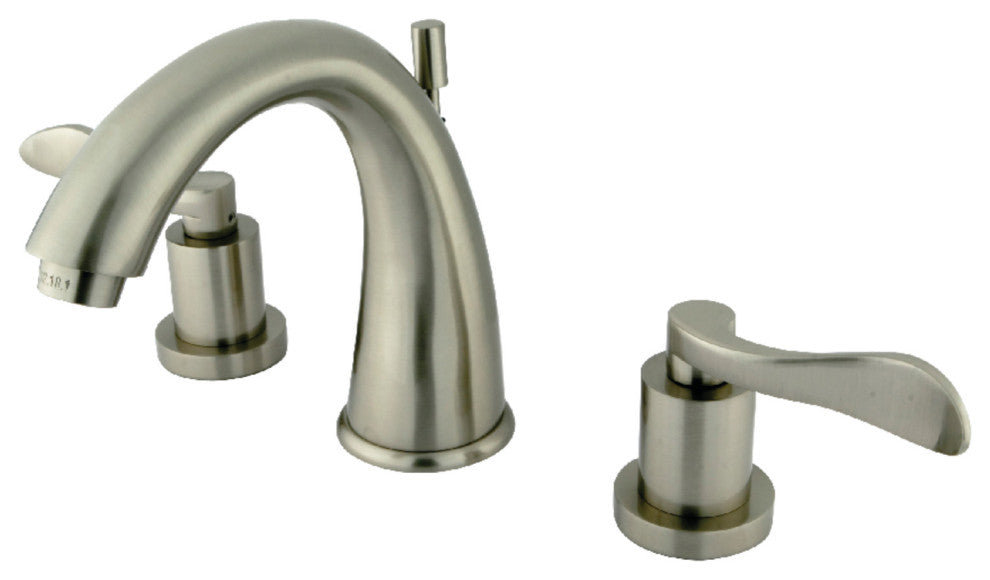 Kingston Brass Widespread Bathroom Faucet With Brass Pop-Up, Brushed Nickel