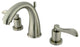 Kingston Brass Widespread Bathroom Faucet With Brass Pop-Up, Brushed Nickel
