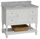 Beverly 42" Bathroom Vanity, White, Carrara Marble
