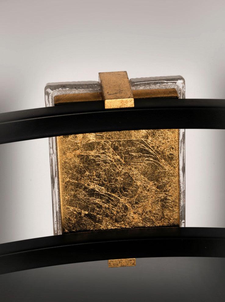 Maxim 39534 Radiant 7 Light 49" LED Bathroom Vanity Light - Black / Gold Leaf /