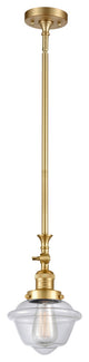 Small Oxford 1 Light Mini Pendant, Satin Gold, Clear