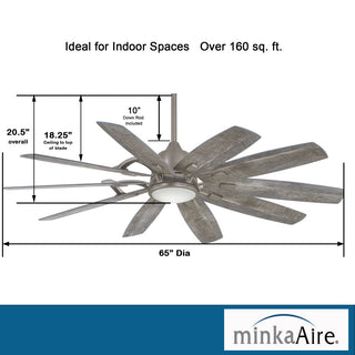 Minka Aire Barn 65" LED Ceiling Fan, Burnished Nickel