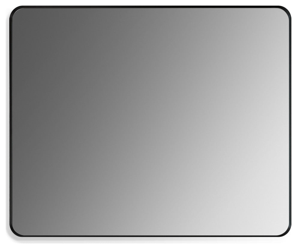 Nettuno Rectangle Bathroom/Vanity Aluminum Framed Wall Mirror, Matt Black, 36"