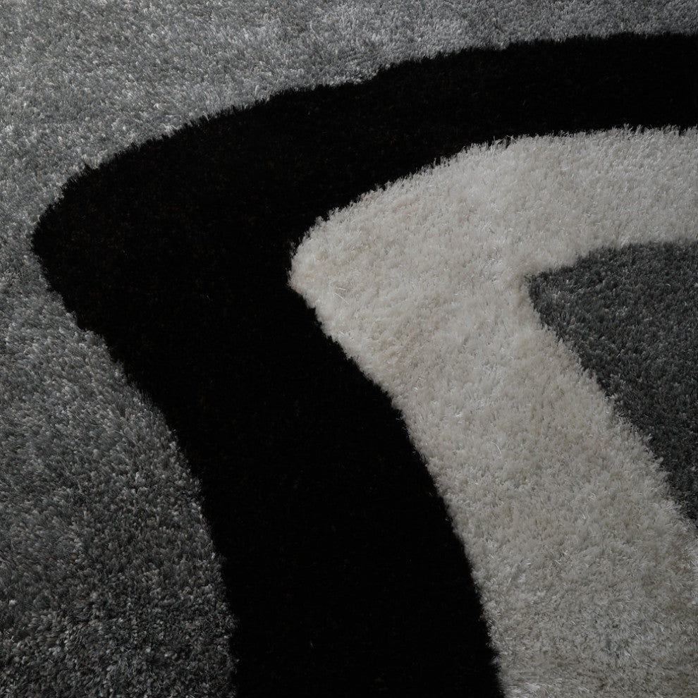 HAND TUFTED SHAG POLYESTER ECO-FRIENDLY AREA RUGS -Multicolor,Contemporary