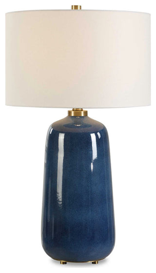 Uttermost Brae Blue Glaze Table Lamp