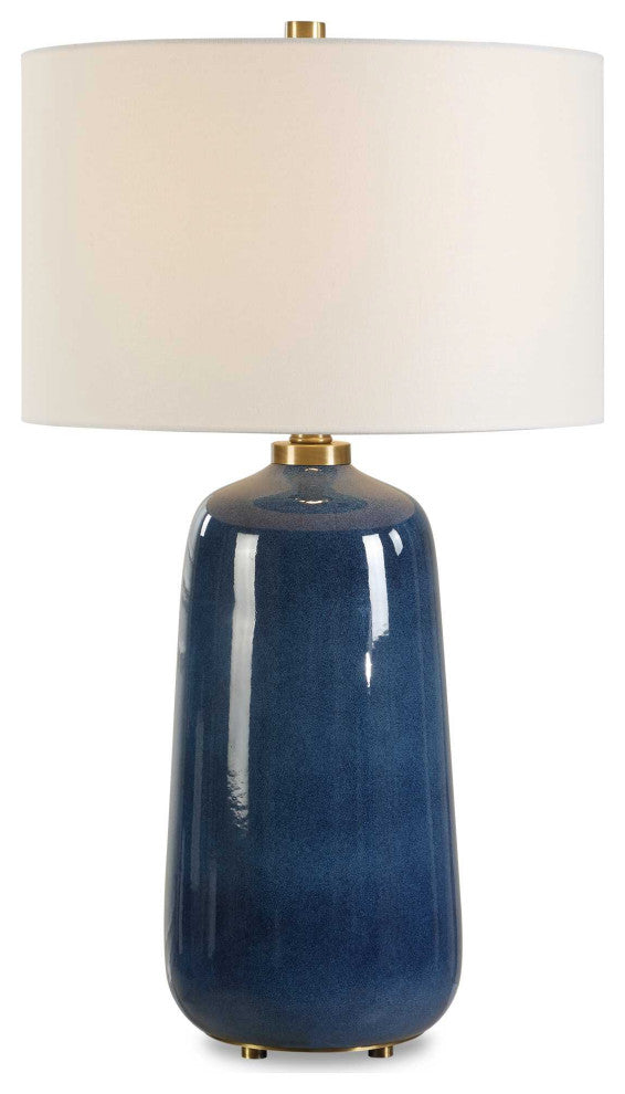 Uttermost Brae Blue Glaze Table Lamp