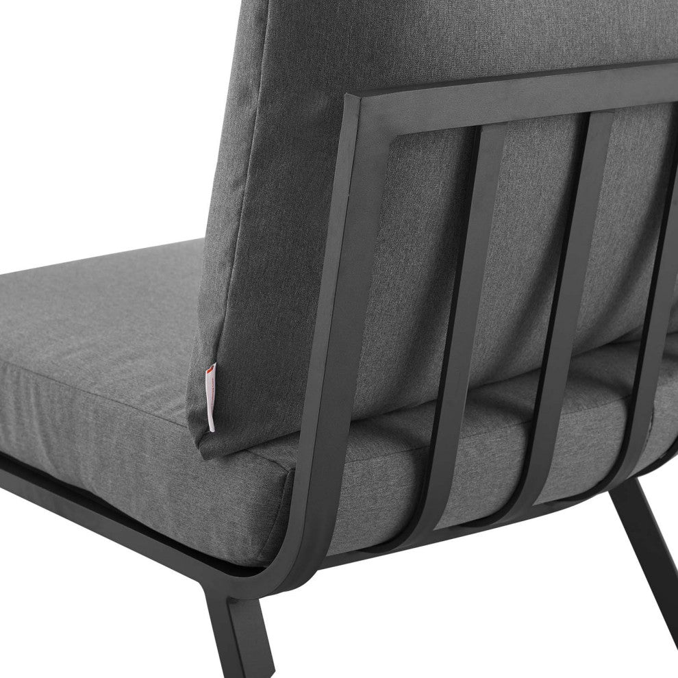 Riverside 5 Piece Outdoor Patio Aluminum Set Gray Charcoal