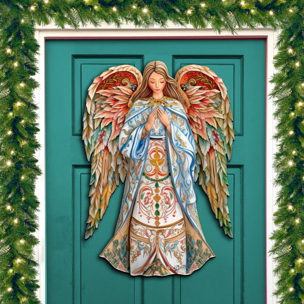 Elegant Angel of Hope Holiday Door Decor Nativity Holiday Decor