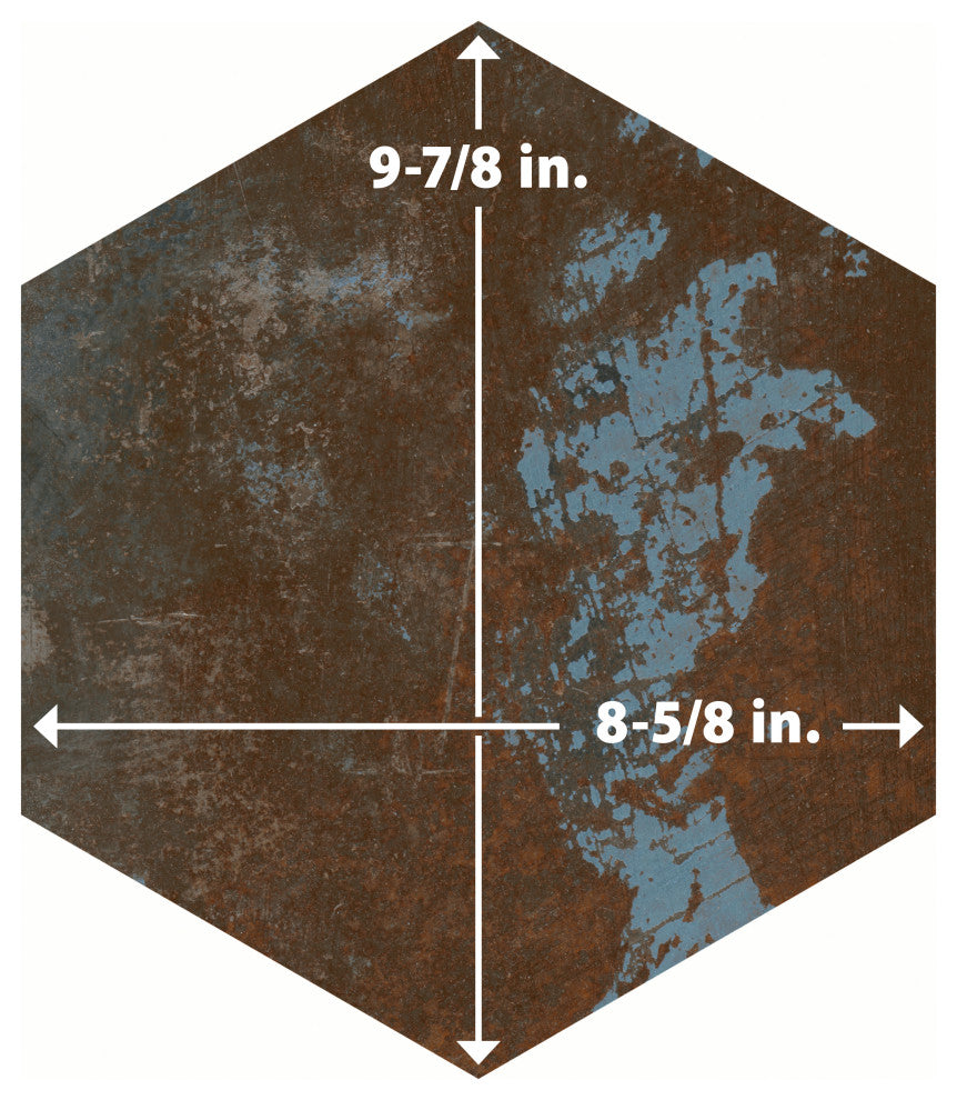 Polaris Hex Mix Porcelain Floor and Wall Tile