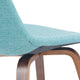 Randolph Bentwood Counter Stool, Set of 2, Aqua Blue Linen Look Fabric