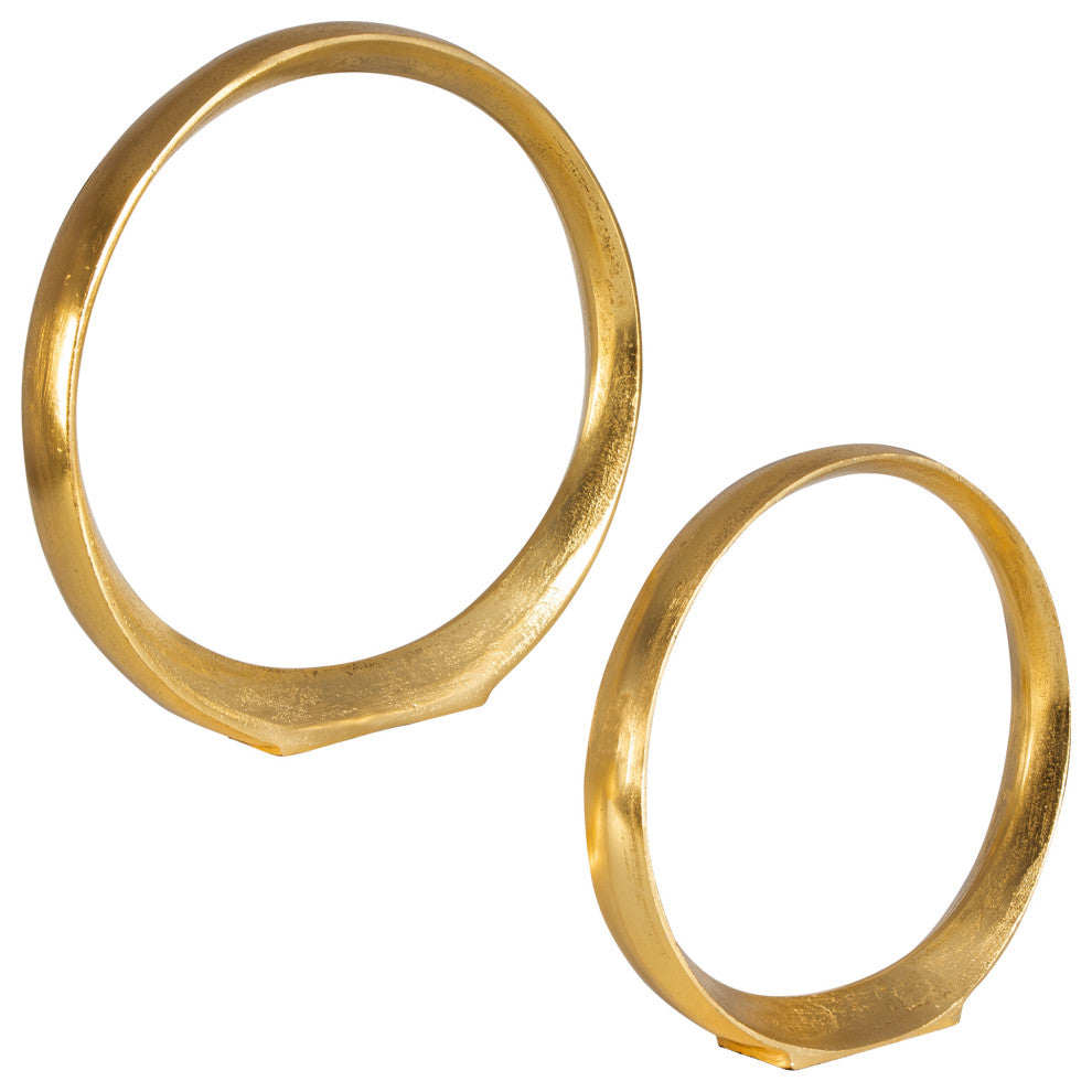 Uttermost Jimena Gold Ring Sculptures Set/2