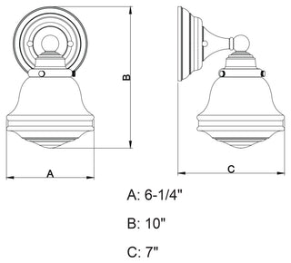 Vaxcel Lighting W0166 Huntley 1 Light Vanity Light - Satin Nickel
