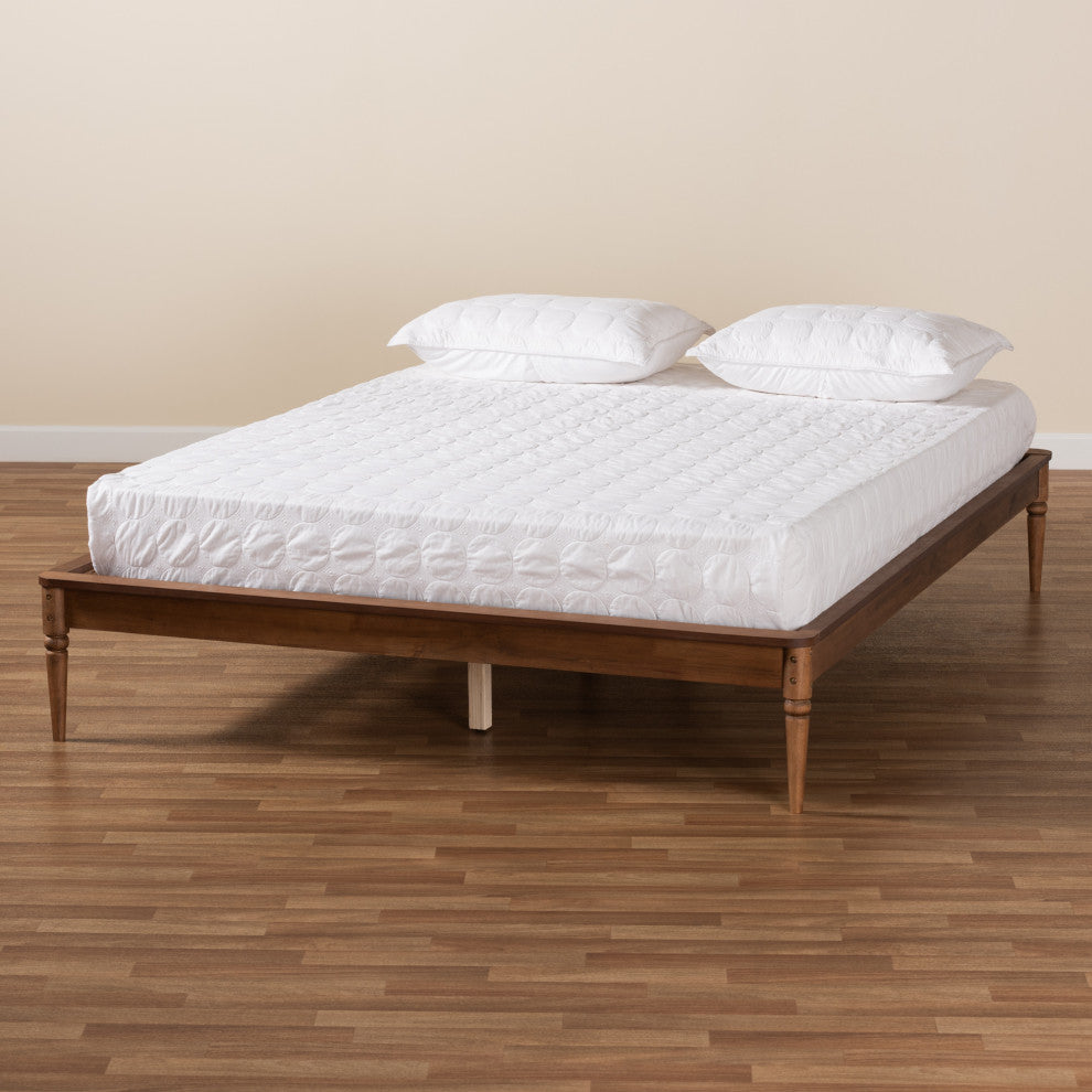 Tallis Classic and Traditional Brown Finished Wood Full Size Bed Frame