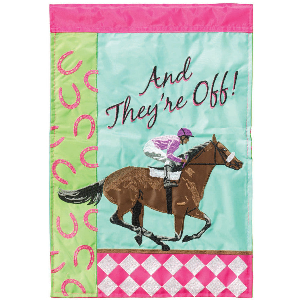 Flag Derby And Theyre Off 13x18