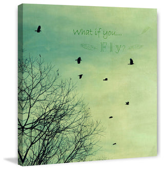 "What If You Fly" Painting Print on Wrapped Canvas