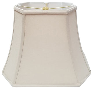 Royal Designs Rectangle Cut Corner Lamp Shade, Linen Beige, 10x18x13.25
