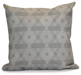 Decorative Holiday Pillow Geometric, Gray, 26"x26"