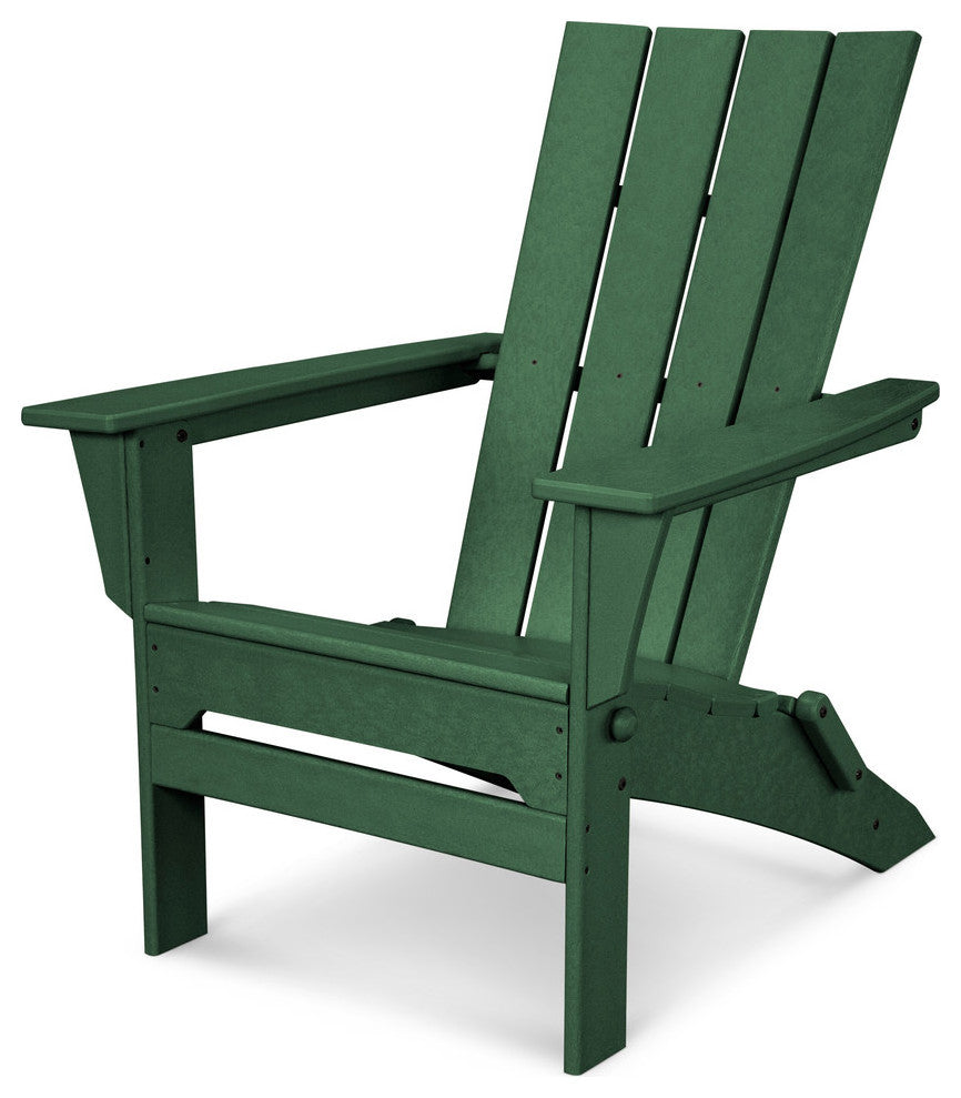 Polywood Quattro Folding Adirondack, Green