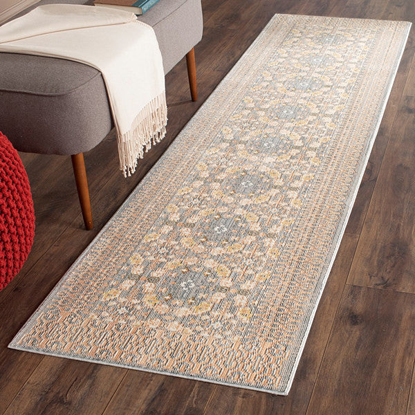 Safavieh Valencia Val210F Rug, Light Grey/Multi, 2'3"x8'0" Runner