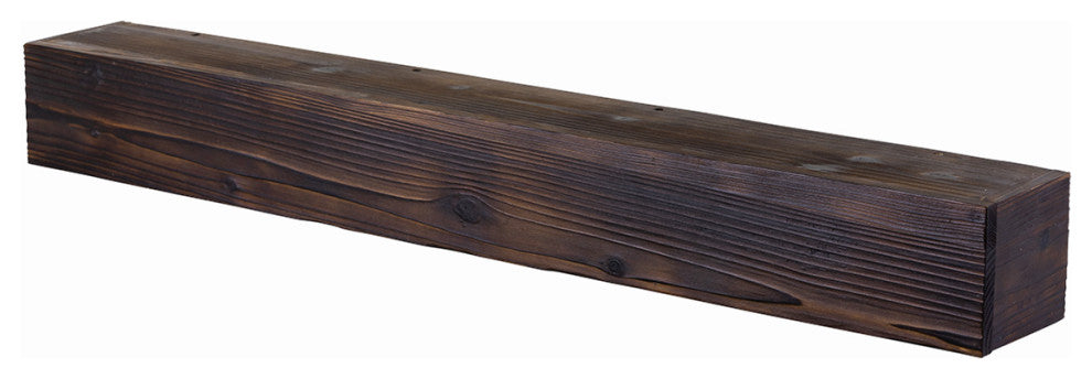 Weathered Beam Mantel, Burnt Almond, 72"