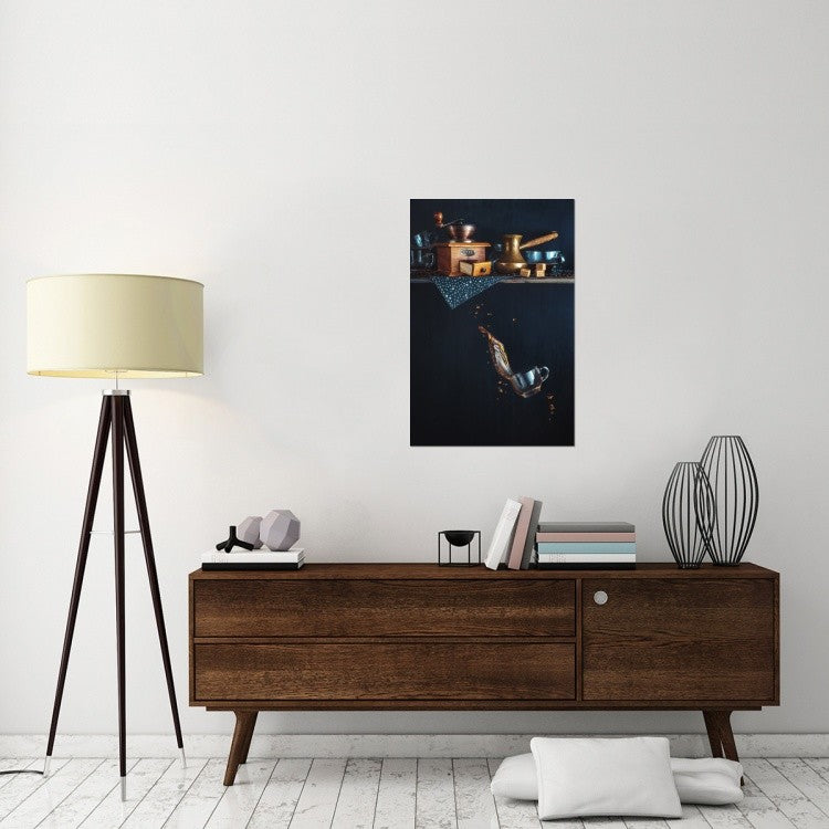 "Coffee From The Top Shelf" Stretched Canvas Giclee by Dina Belenko, 24x36"
