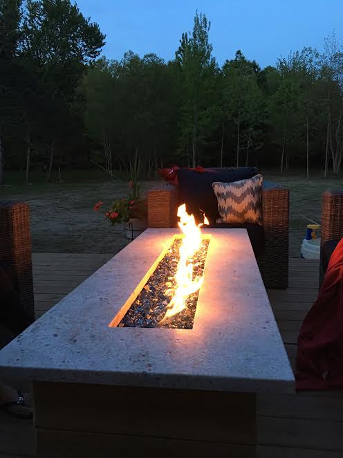 98" 3-Piece Trough Burner and Complete Basic Propane Fire Pit Kit