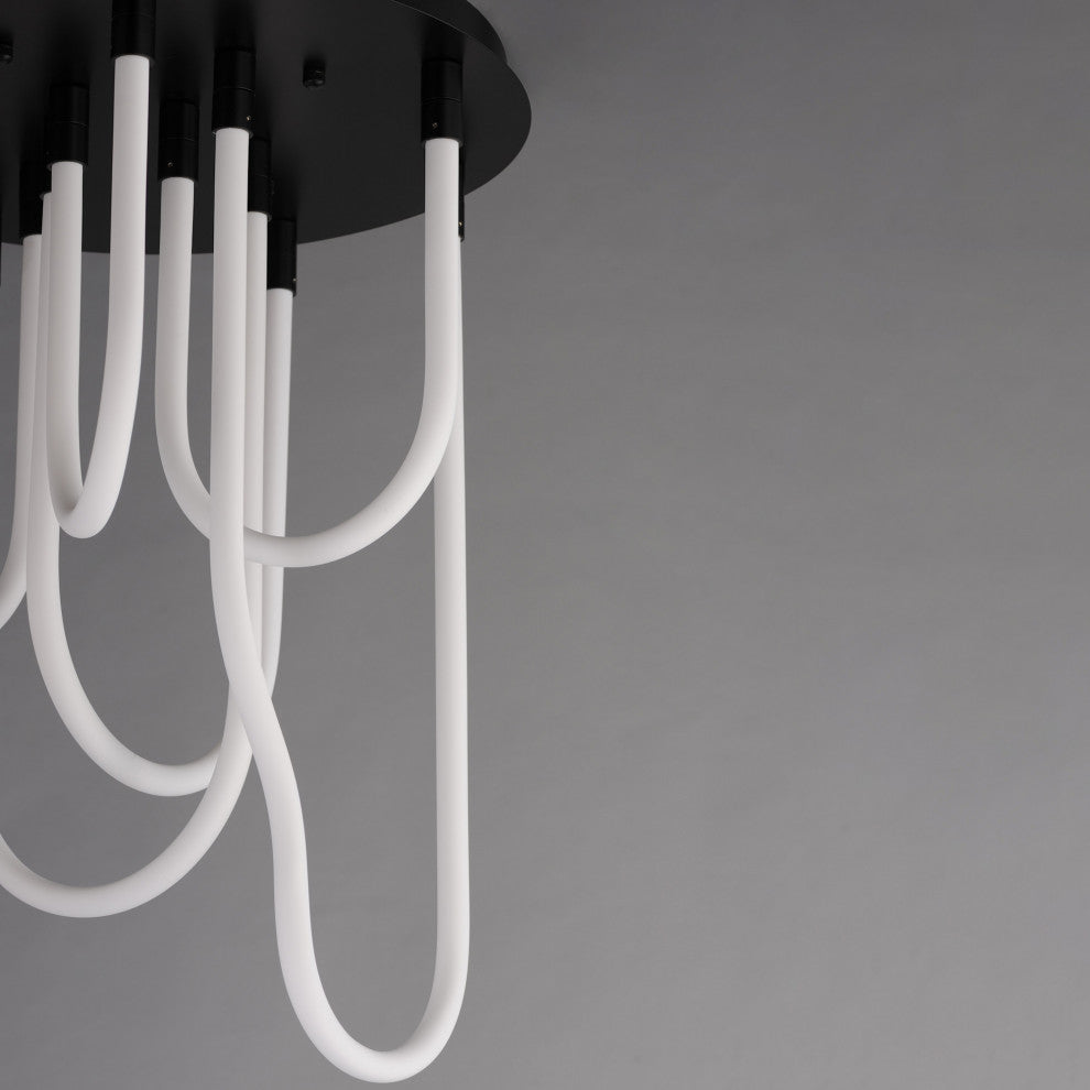 ET2 E24987 Soleil 20"W Flush Mount Ceiling Fixture - Natural Aged Brass