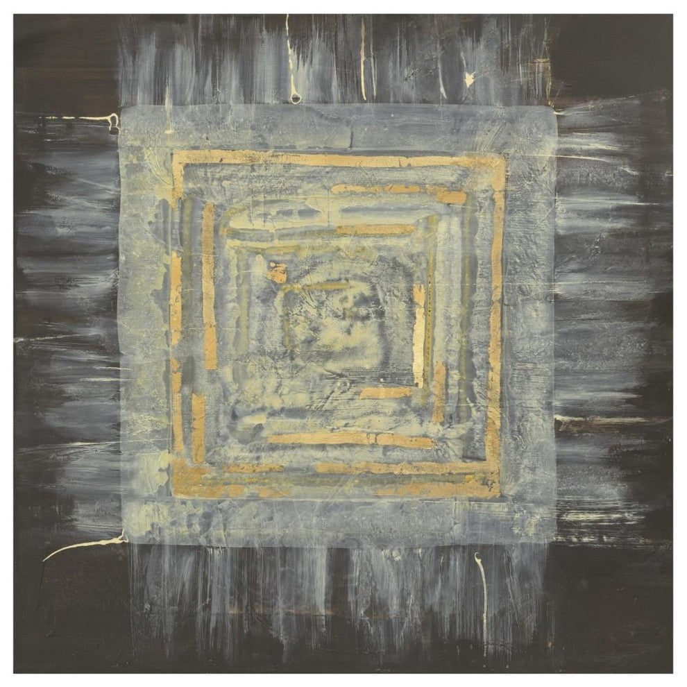 "Gold Tapestry II" Digital Paper Print by Albena Hristova, 32"x32"