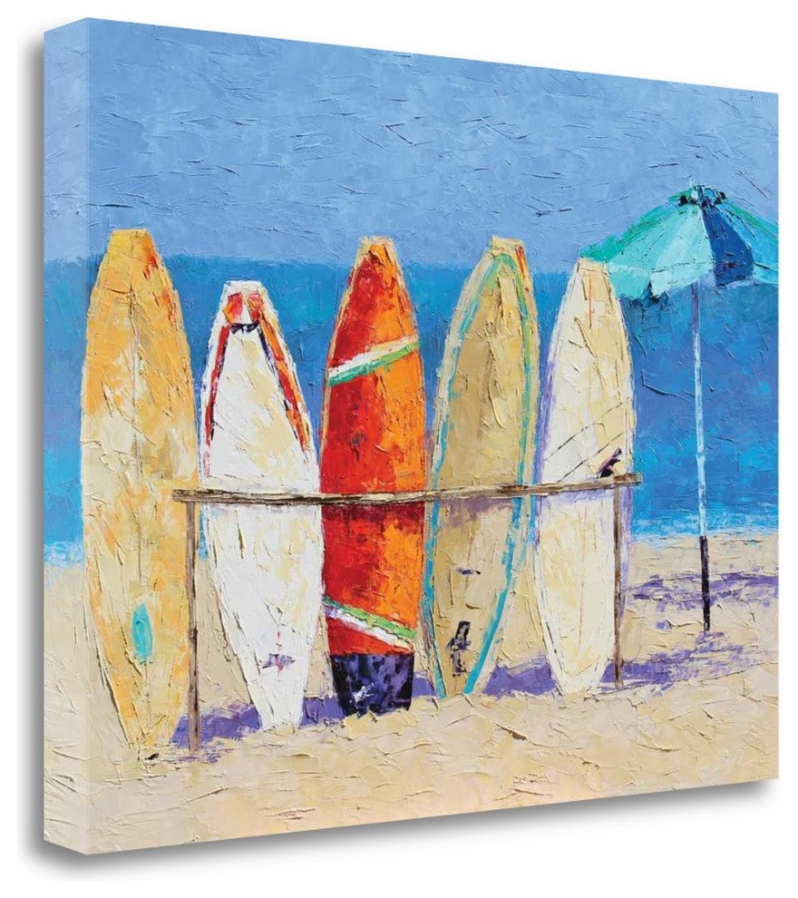 "Resting On The Beach" By Leslie Seata, Giclee Print on Gallery Wrap Canvas