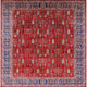 Ahgly Company Indoor Square Mid-Century Modern Area Rugs, 4' Square
