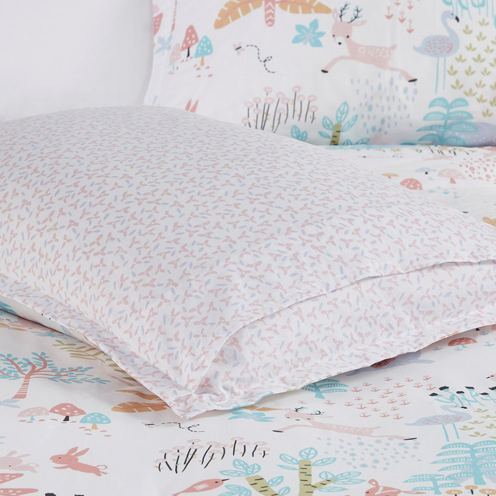 Kids Iris Forest Animal Friends Comforter Set, Full/Queen