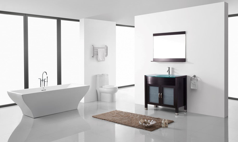 Ava 36" Single Bathroom Vanity Set, Espresso